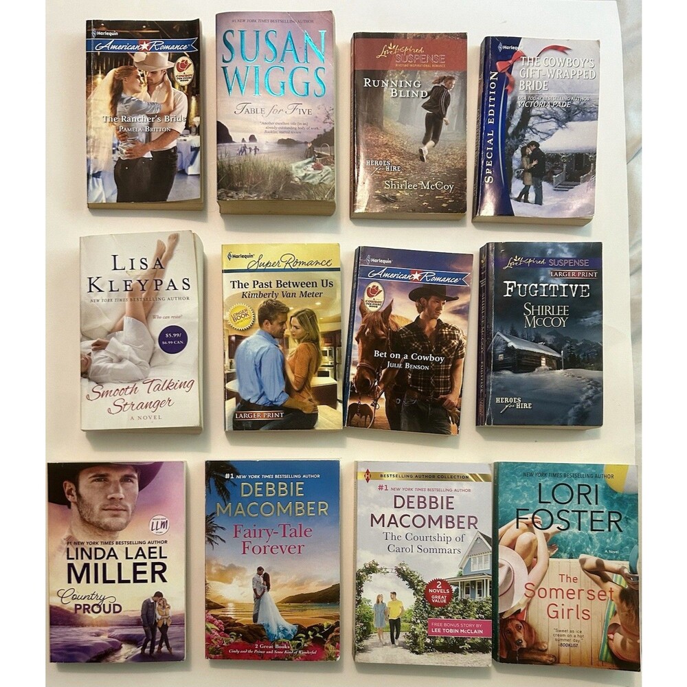 Lot of 12 Romance Paperback Books:   Romance Chick Lit Fiction